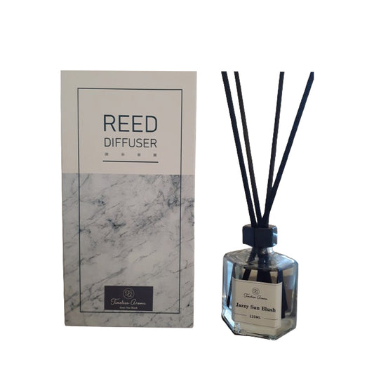 Indulge in Luxury with Jazzy Sun Blush Reed Diffuser - Long-Lasting and Layered Scent!